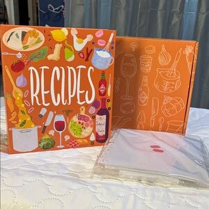 Orange Recipe Organizer with Illustrated Cover